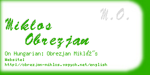 miklos obrezjan business card